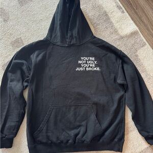 Classic Black Hoodie with Statement Print